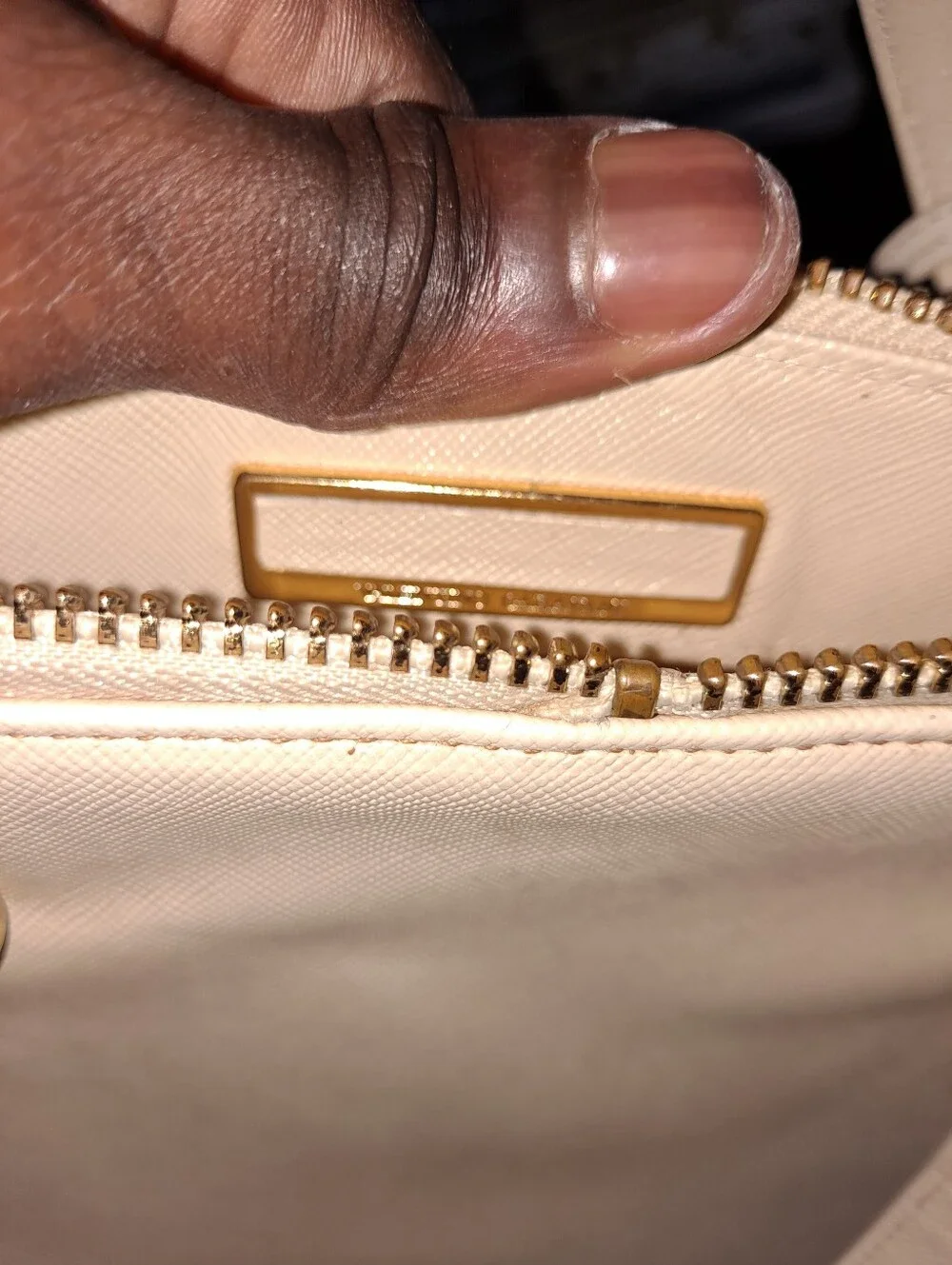 Valentino Garavani Cream Dome Satchel with Gold Medallion